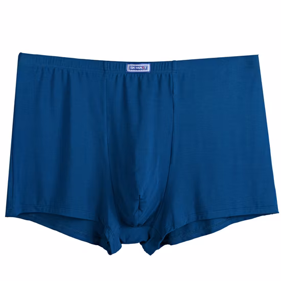 Boxer confortable personnalisé en tissu de bambou rouge, sous-vêtements grande taille pour hommes