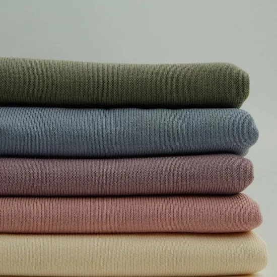 Tissu éponge français simple à rayures grises et roses, Viscose de bambou naturel 93%, 7% élasthanne, pour Hoddie